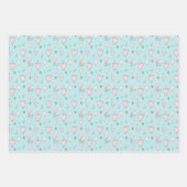 Valentijnsdag Waterverf Harten bloemen Inpakpapier Vel (Voorkant 2)