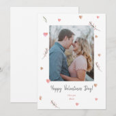 Valentijnsdag Waterverf hartstikke pasteien Feestdagenkaart (Voorkant / Achterkant)