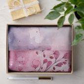 Valentijnsdag Waterverf Roze Paarse Hartboom Tissuepapier (Geschenk)