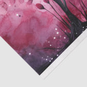 Valentijnsdag Waterverf Roze Paarse Hartboom Tissuepapier (Detail)