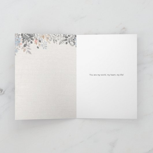 Valentijnsdag Waterverf Sketchy Doodle Eiffel Kaart (Binnen)