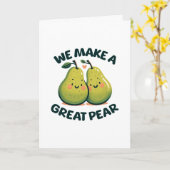 Valentijnsdag 'We maken een geweldige peer' Kaart (Gele Bloem)