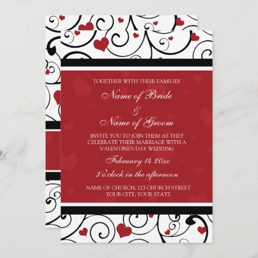 Valentijnsdag Weddenschap Kaart (Voorkant / Achterkant)