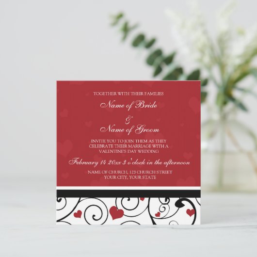 Valentijnsdag Weddenschap Kaart (Staand voorkant)