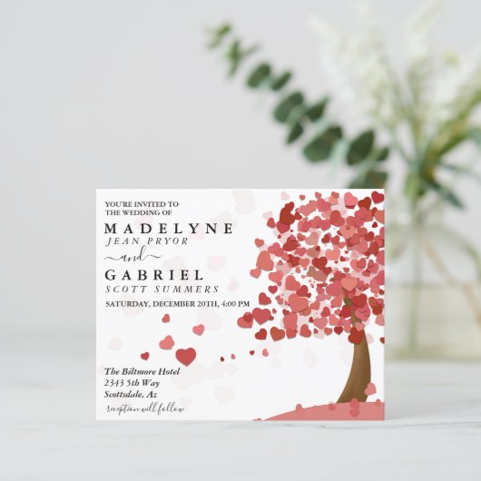 Valentijnsdag Wedding Heart-budget (Staand voorkant)