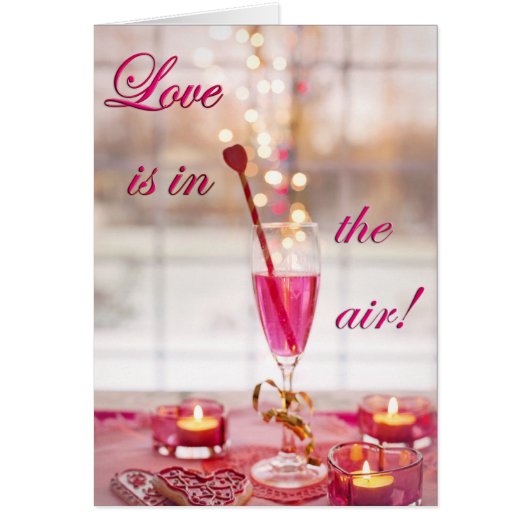 Valentijnsdag Wedding Love Champagne (Voorkant)