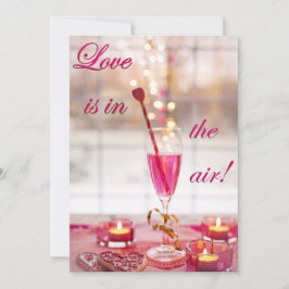 Valentijnsdag Wedding Love Champagne Feestdagenkaart