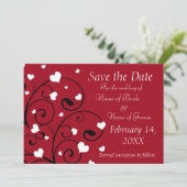 Valentijnsdag Wedding Photo Save the Date Cards (Staand voorkant)