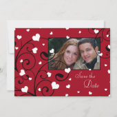 Valentijnsdag Wedding Photo Save the Date Cards (Achterkant)