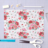 Valentijnsdag Weefpapier Florentiële Rozen Tissuepapier (Craft)