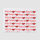 Valentijnsdag Weefsel Papier Amo mi Suegra Harten (Voorkant)