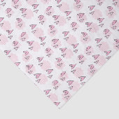 Valentijnsdag Weefsel Papier Roze Streep Harten (Detail)