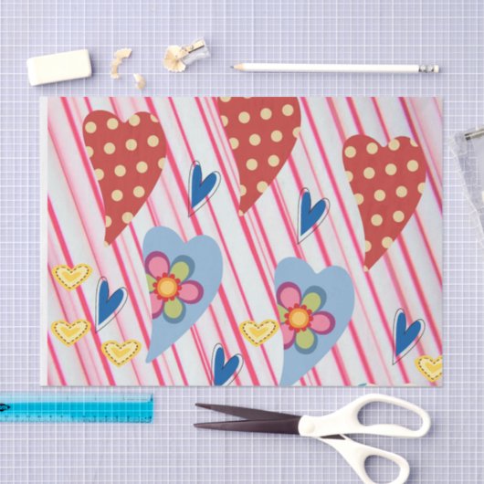 Valentijnsdag Weefselpapier — Hoorten Tissuepapier (Craft)