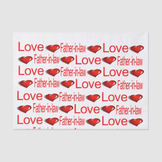 Valentijnsdag Weefselpapier Liefde Vader in de wet Tissuepapier (Voorkant)