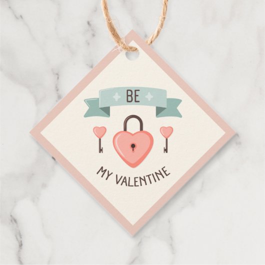 Valentijnsdag - Wees mijn valentijn Bedankjes Labels (Achterkant)