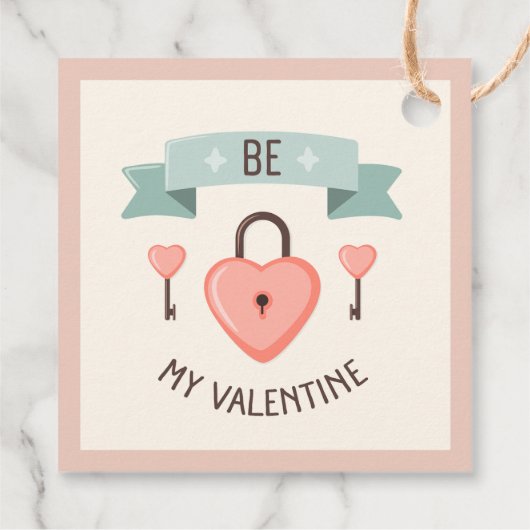 Valentijnsdag - Wees mijn valentijn Bedankjes Labels (Achterkant)