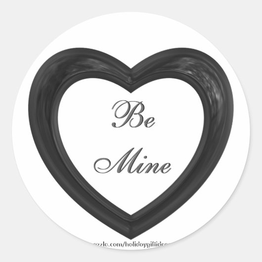 Valentijnsdag "Wees van mij" hart - Stickers (Voorkant)