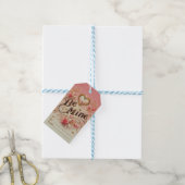 Valentijnsdag wees van mij ontwerp met hart, citaa cadeaulabel (Met Touw)