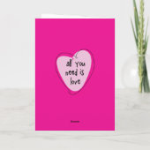 Valentijnsdag Wenskaart Alles wat je nodig hebt is Feestdagen Kaart (Achterkant)