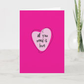 Valentijnsdag Wenskaart Alles wat je nodig hebt is Feestdagen Kaart (Voorkant)