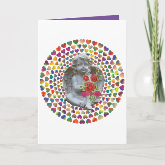 Valentijnsdag Wenskaart Angel Feestdagen Kaart (Voorkant)