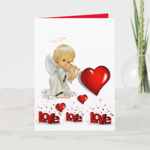 Valentijnsdag Wenskaart Angel Feestdagen Kaart