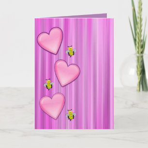 Valentijnsdag Wenskaart Bumblebee Feestdagen Kaart