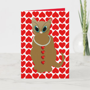 Valentijnsdag Wenskaart Cat Feestdagen Kaart