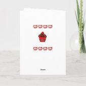 Valentijnsdag Wenskaart Cupcake Feestdagen Kaart (Achterkant)