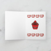 Valentijnsdag Wenskaart Cupcake Feestdagen Kaart (Binnen)