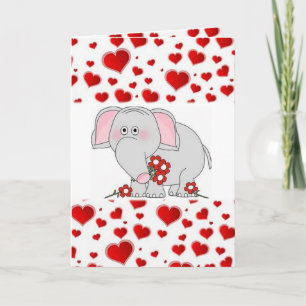 Valentijnsdag Wenskaart Elephant Feestdagen Kaart