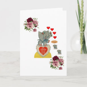Valentijnsdag Wenskaart Elephant Feestdagen Kaart