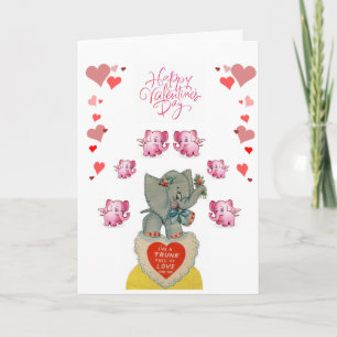 Valentijnsdag Wenskaart Elephant Feestdagen Kaart