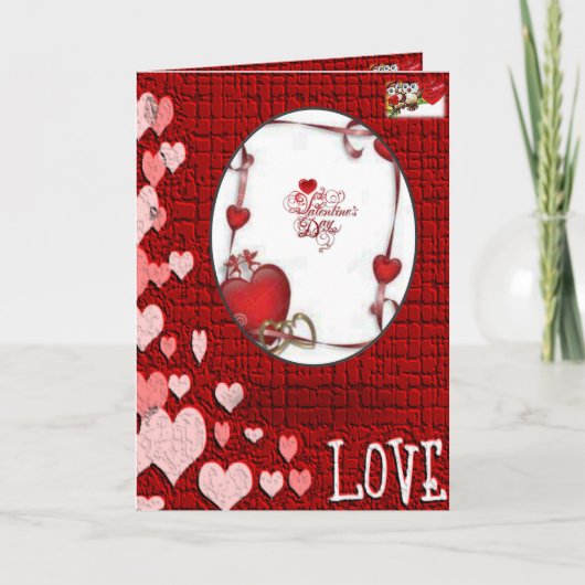 Valentijnsdag Wenskaart Feestdagen Kaart (Voorkant)