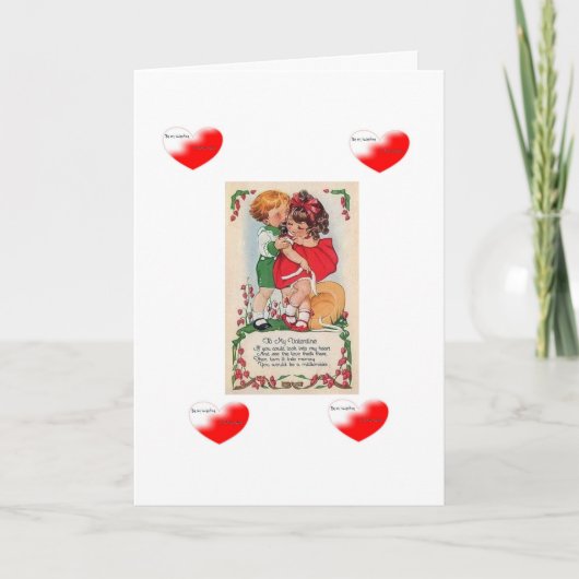 Valentijnsdag Wenskaart Feestdagen Kaart (Voorkant)