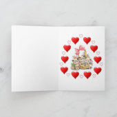 Valentijnsdag Wenskaart Kitten Vintage Feestdagen Kaart (Binnen)