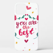 Valentijnsdag wenskaart met hart, bloem Case-Mate iPhone case (Achterkant)