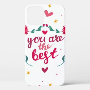 Valentijnsdag wenskaart met hart, bloem Case-Mate iPhone case