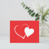 Valentijnsdag wenskaart met hartjes. briefkaart (Staand voorkant)