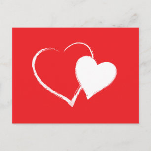 Valentijnsdag wenskaart met hartjes. briefkaart