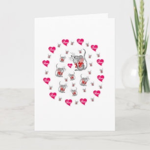 Valentijnsdag Wenskaart Mice Feestdagen Kaart
