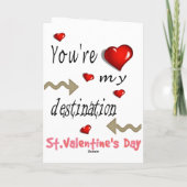 Valentijnsdag Wenskaart Mijn Bestemming Feestdagen Kaart (Achterkant)