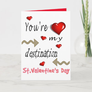 Valentijnsdag Wenskaart Mijn Bestemming Feestdagen Kaart