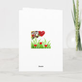 Valentijnsdag Wenskaart Owl Vintage Feestdagen Kaart (Achterkant)