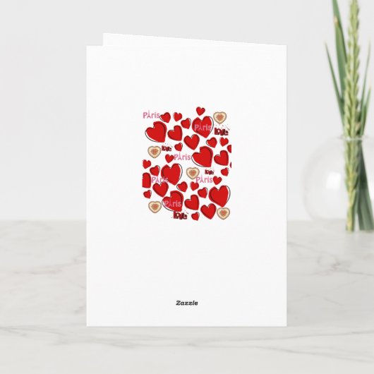 Valentijnsdag Wenskaart Paris Frankrijk Feestdagen Kaart (Achterkant)