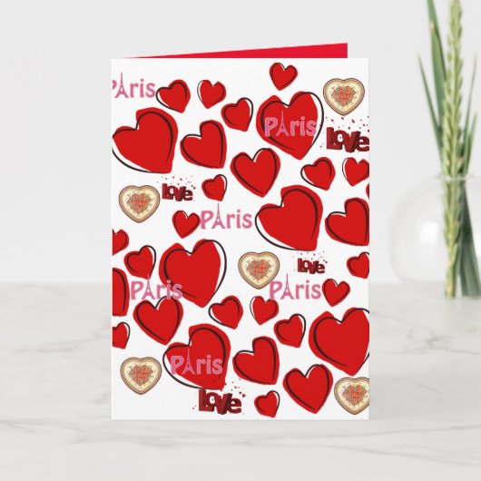 Valentijnsdag Wenskaart Paris Frankrijk Feestdagen Kaart (Voorkant)