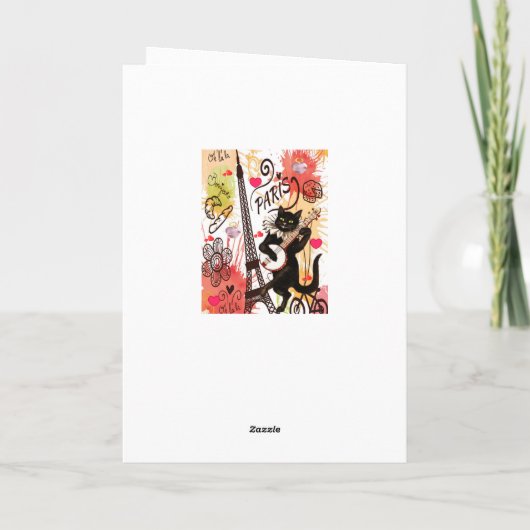Valentijnsdag Wenskaart Paris Frankrijk Feestdagen Kaart (Achterkant)