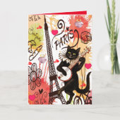 Valentijnsdag Wenskaart Paris Frankrijk Feestdagen Kaart (Voorkant)