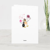 Valentijnsdag Wenskaart Penguin Feestdagen Kaart (Achterkant)