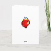 Valentijnsdag Wenskaart Penguin Feestdagen Kaart (Achterkant)